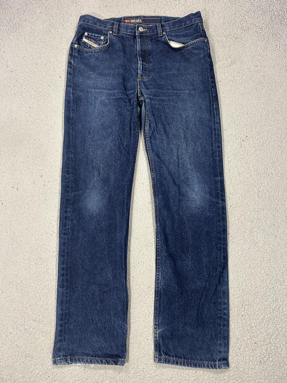 Diesel Industry Jeans Mens 34 Blue Distressed Medium Mod Snake Made In Italy